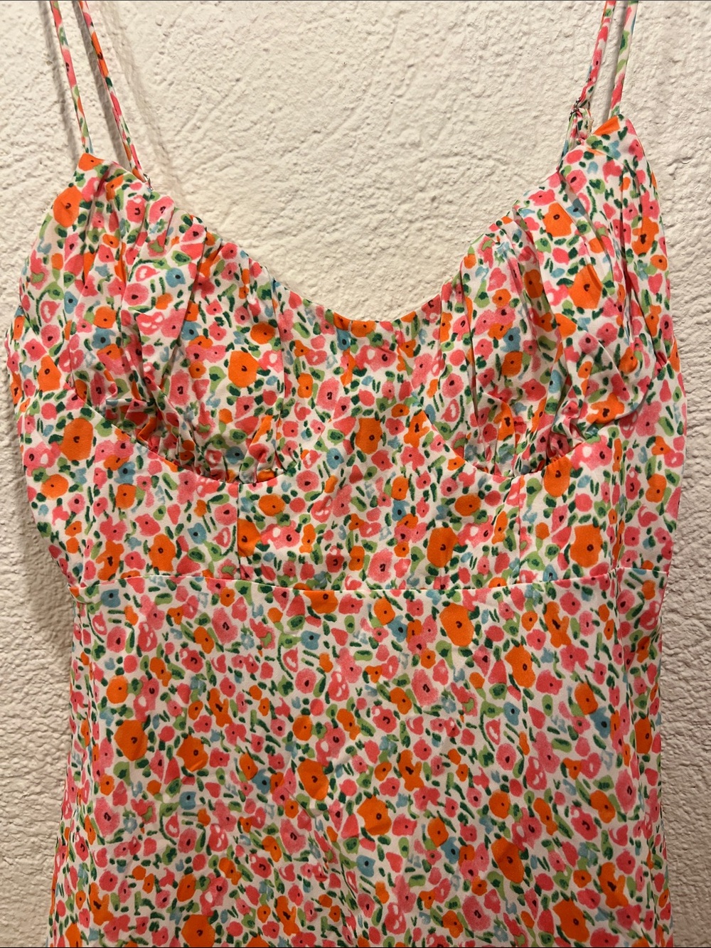 Princess Polly Floral Corset spaghetti strap Midi Dress US 4